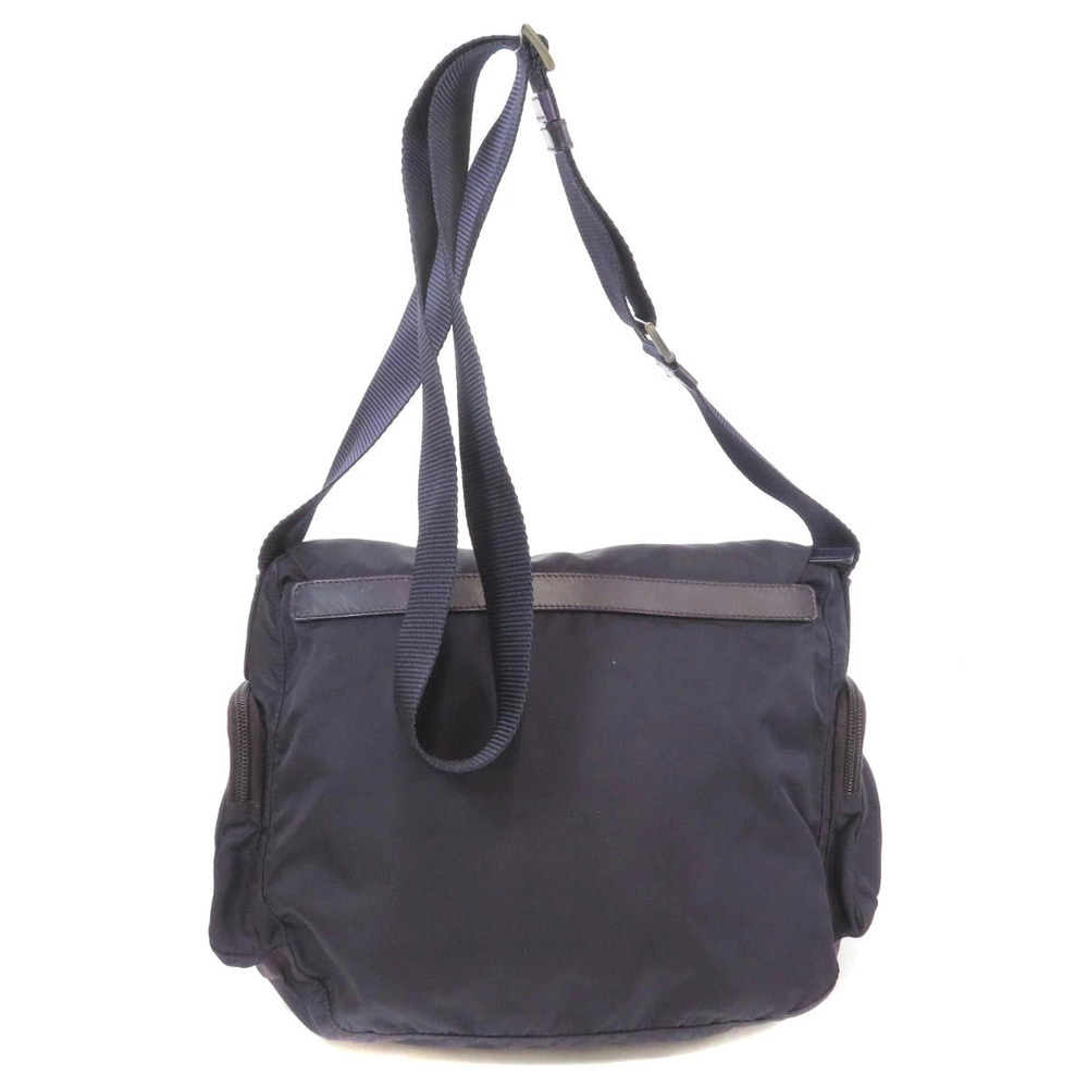 Prada Crossbody Shoulder Bag Tessuto Plate Black